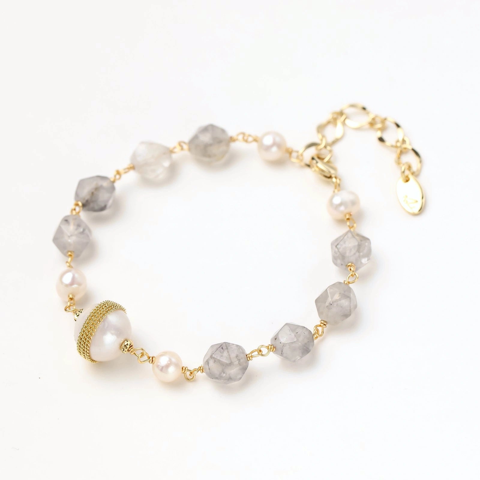 Baroque Pearl Crystal Bracelet
