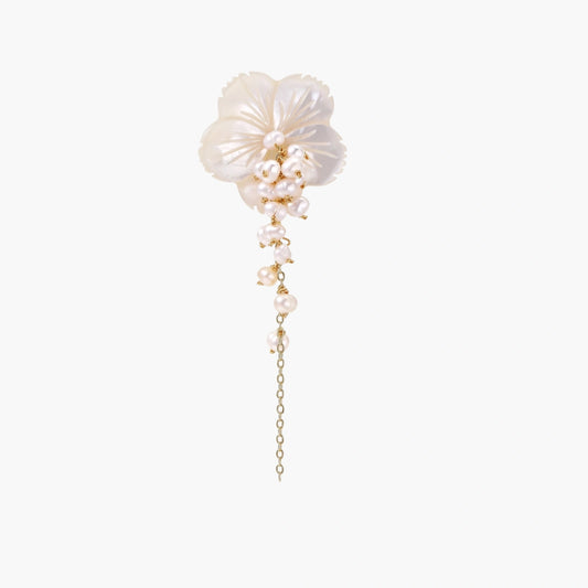 Pearl Cascade Pansy Pin