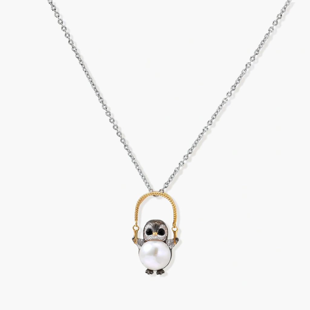 Wise Owl Pearl Necklace