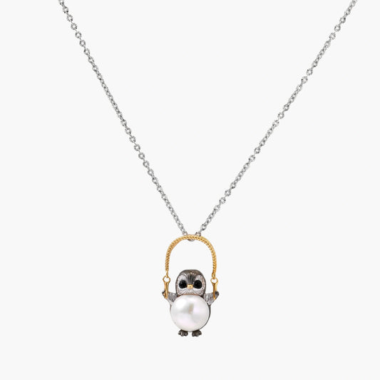 Wise Owl Pearl Necklace