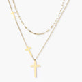 Divine Layers Cross Necklace Set