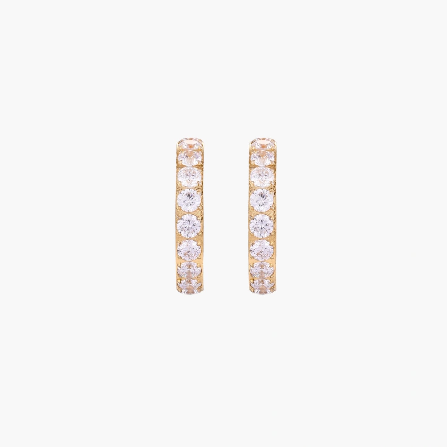 Crystal Pearl Hoops