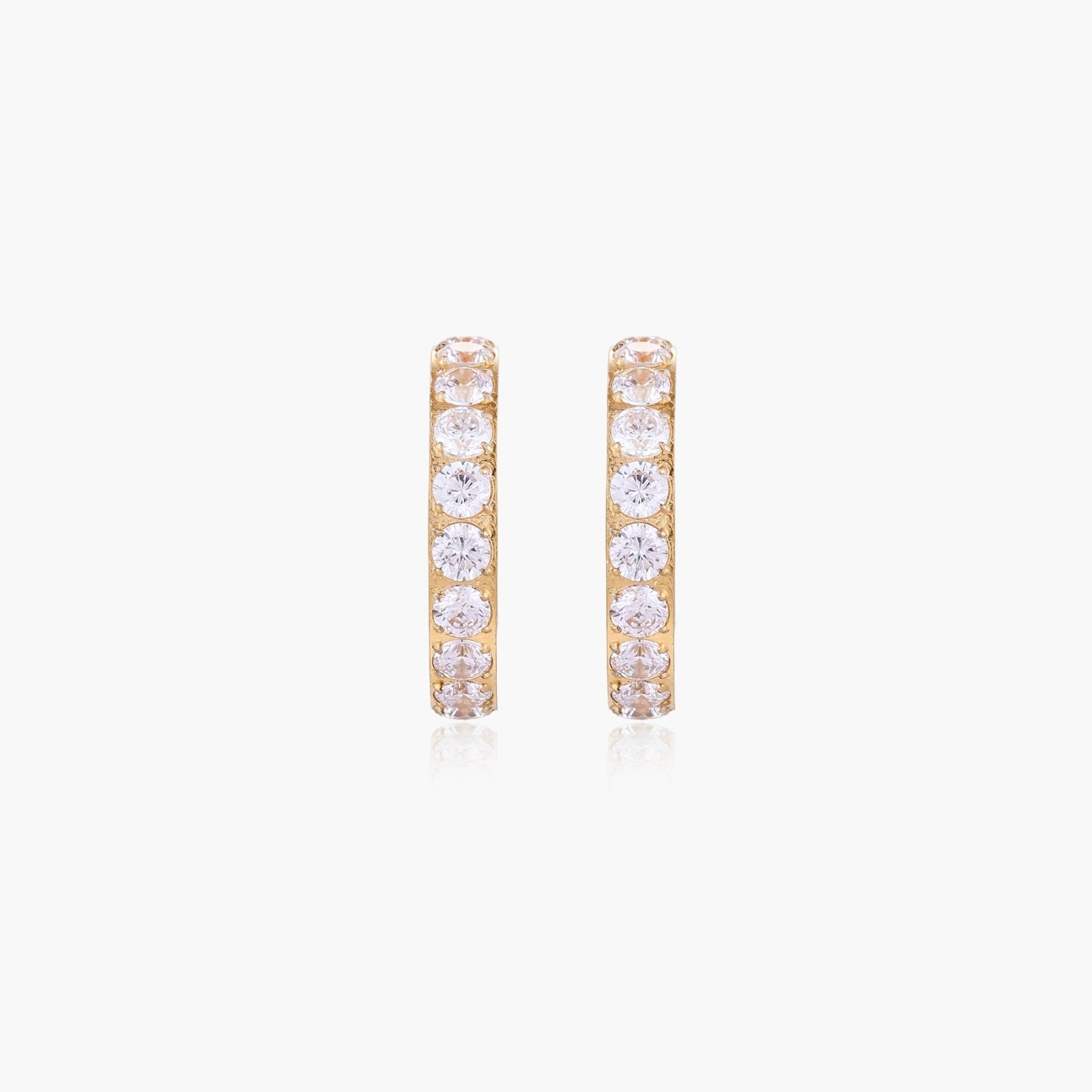 Crystal Pearl Hoops