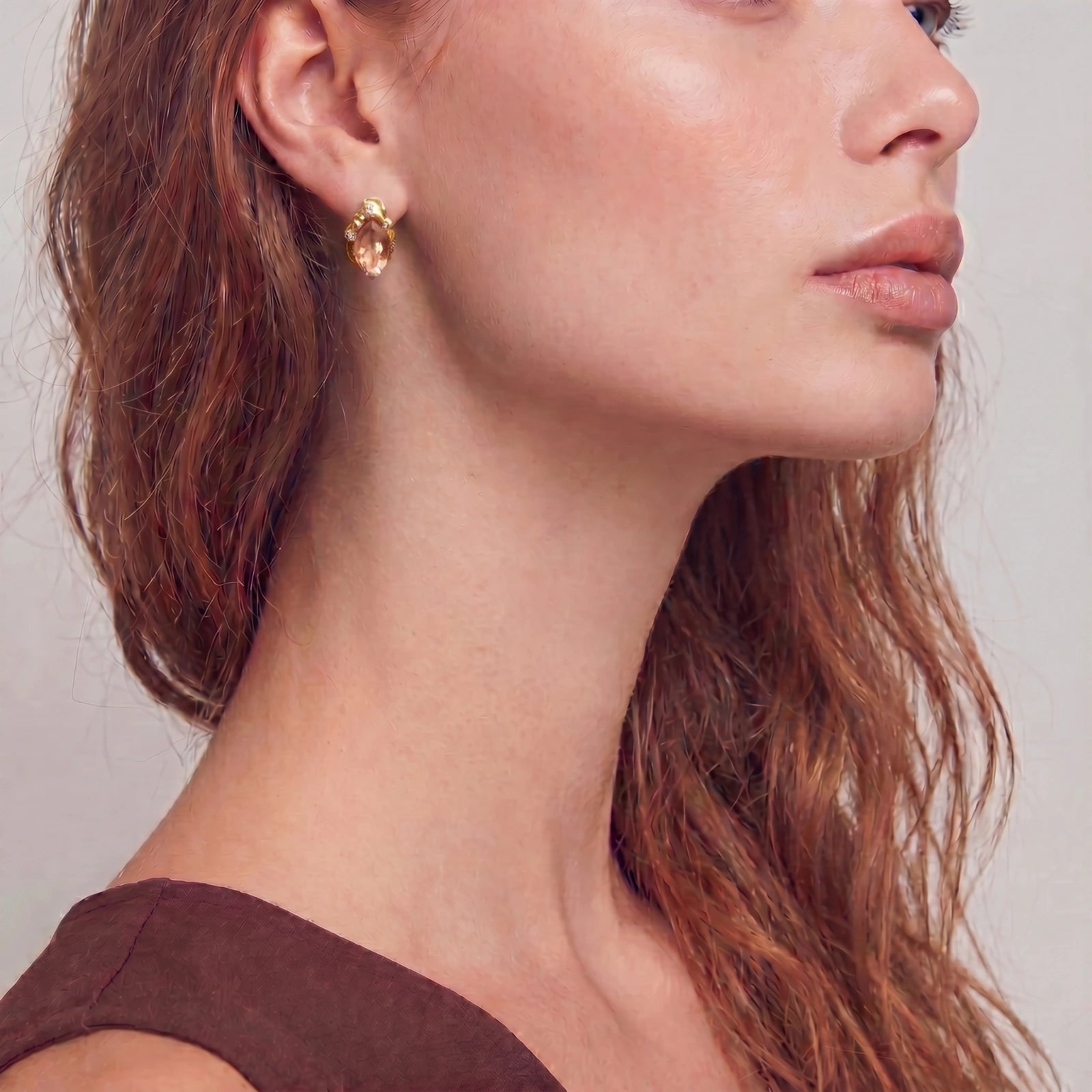 Coral Dreams Baroque Studs